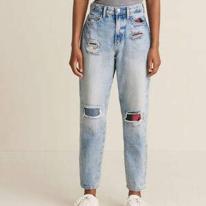 American Eagle Patch Jeans Size 0 Petite